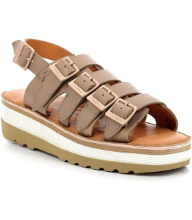 KICKERS Hi Sunny beige, Sandale à Talon Femme