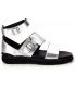 Kickers Neostrap argent, Sandales Femme,