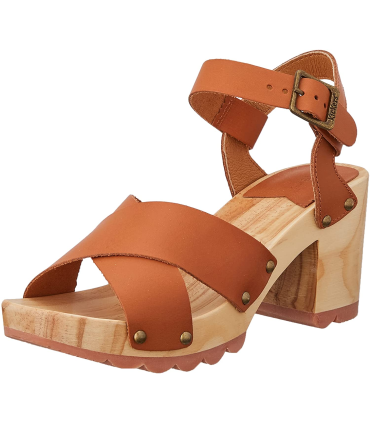 KICKERS Wise camel, Sandale à Talon Femme