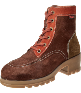 Kickers Femme Hello Bottine, Marron/Orange Rouille