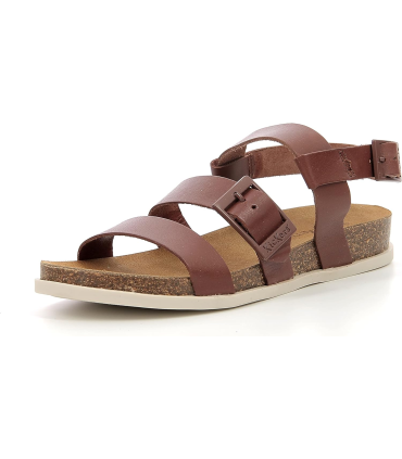 Kickers Femme Alana Sandale Plate marron