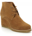 Kickers Week, Bottillons Femme, Camel, 38