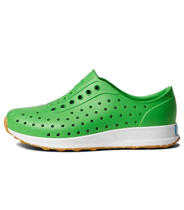 Native Shoes - Tennis unisexe pour les jeunes enfants, Vert grasshopper, coquille blanche, caoutchouc, 20.0 cm