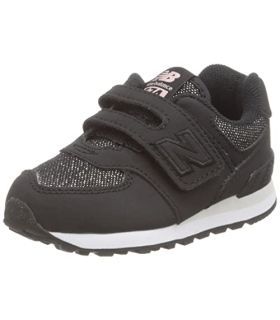 New Balance 574, Basket Bébé Fille, Noir, 21 EU