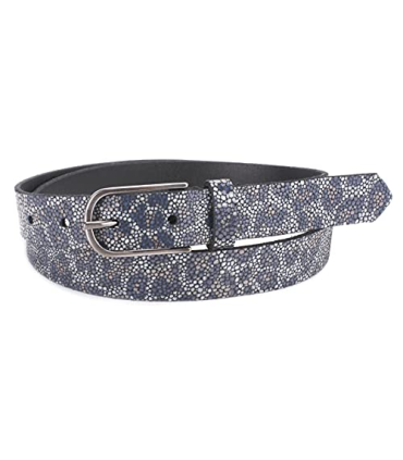 Tamaris Leather Belt W90 Dark Blue