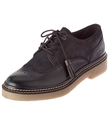 Kickers Femme OXANYBY Plat Oxford, Noir, 37 EU