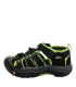 KEEN Newport H2, Sandale Mixte Enfant, BLACK/LIME GREEN, 24