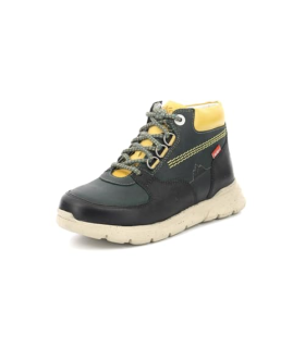 Kickadventur, Sneakers Hautes Garçon, Kaki, 32