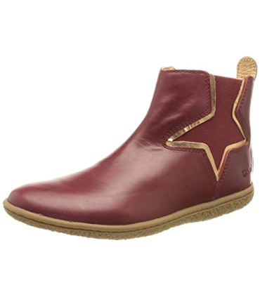 Kickers Vermillon Bottine Chelsea, Bordeaux Or, 24 EU