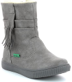 Kickers Rumby, Boots Fille, Gris Clair, 33