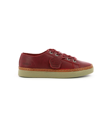 Kickers, Samla 693571-50, Femme Lacets_Derbies Rouge Lisse