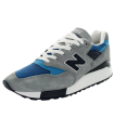 New Balance, Baskets pour Homme, Gris/Bleu, 42.5 EU