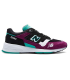 New Balance 1530 Made in England Baskets en Daim Noires, Violettes et Turquoise