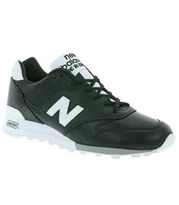 New Balance 577 Made in UK Football Pack Hommes Baskets en Cuir Véritable Noir M577FB, Taille:42